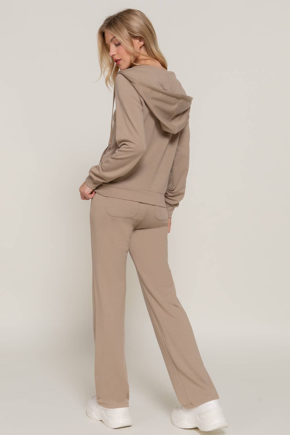 Long Sleeve Hoodie Jacket & Pants Sweatsuit Set