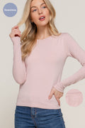 Long Sleeve Crew Neck Inner Seamless Top