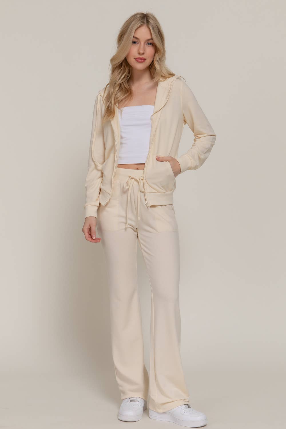 Long Sleeve Hoodie Jacket & Pants Sweatsuit Set