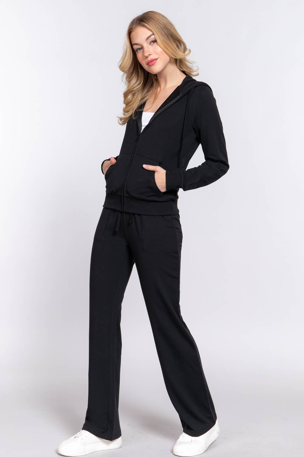 Long Sleeve Hoodie Jacket & Pants Sweatsuit Set
